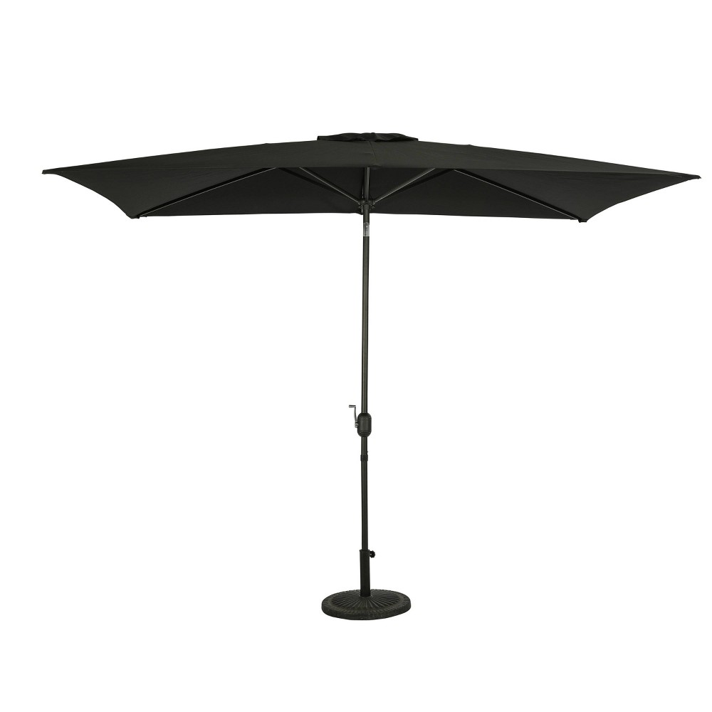 Photos - Parasol Island Umbrella 10' x 6.5' Rectangular Bimini Market Patio Umbrella Black