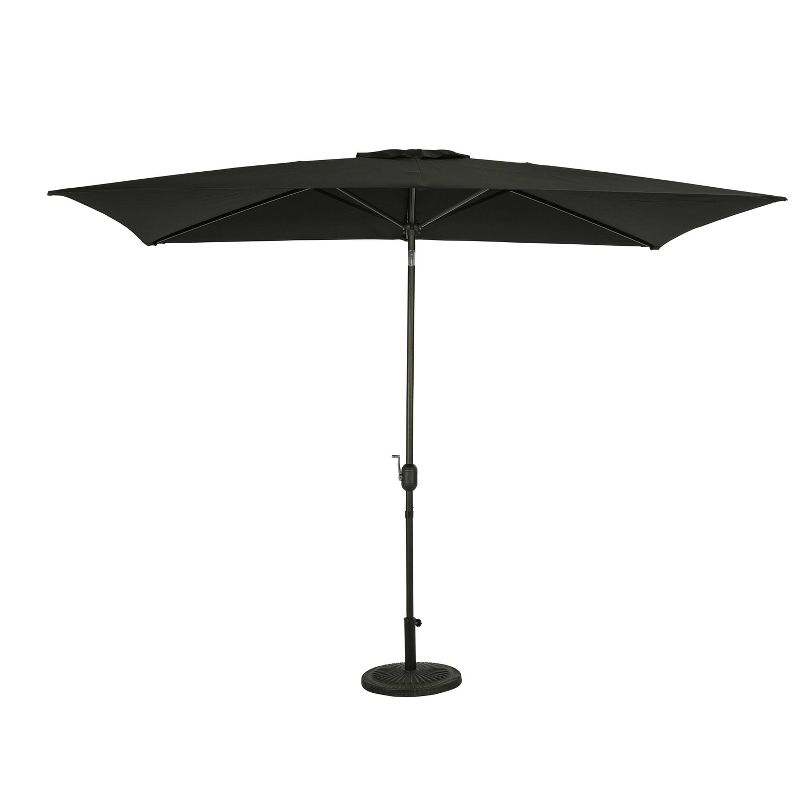 Island Umbrella 10&#39; x 6.5&#39; Rectangular Bimini Market Patio Umbrella Black, 1 of 11