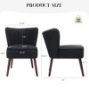 Modern Velvet Accent Chair for Living Room ¨C Mid-Century Wingback Lounge Chair with Solid Wood Legs, 300lb Capacity ¨C Plush Upholstered Armchair - 2 of 4
