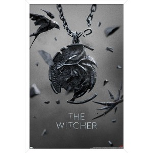Trends International Netflix The Witcher: Season 3 - Medallion Key Art Framed Wall Poster Prints - 1 of 4