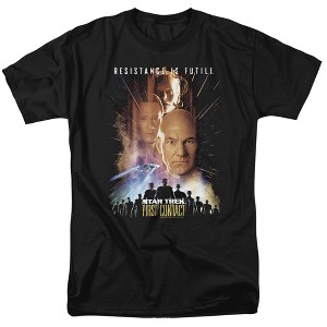 Star Trek First Contact(Movie) Adult T-Shirt Black - 1 of 4