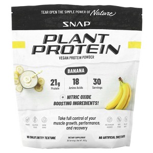 Snap Supplements Plant Protein, Vegan Protein Powder, Banana, 853 g - 1 of 2