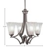 Toltec Lighting Zilo 4 - Light Chandelier in  Graphite with 5.5" Fluted Italian Ice Shade - 2 of 2