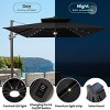 Crestlive Products 9'X11' Double Top Cantilever Umbrella UV30+ with Light and Base Outdoor 360 Rotation 6 Heights Adjustable Offset Umbrella - 4 of 4