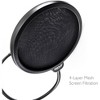 Pyle 16" Studio Microphone Pop Filter 4-Layer Mesh Screen, 360° Gooseneck - PEPF30 - 2 of 4