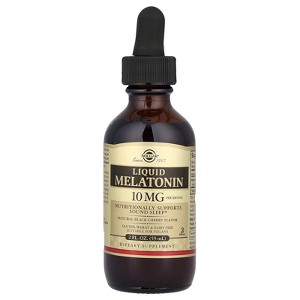 Solgar Liquid Melatonin, Natural Black Cherry, 10 mg, 2 fl oz (59 ml) - 1 of 3