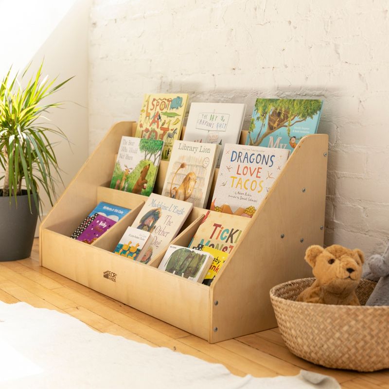 ECR4Kids 5-Compartment Easy to Reach Book Display, Natural, 5 of 13