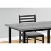 Monarch Specialties Dining Set 5pcs Set 40 inch Rectangular Kitchen Small Black Metal Grey Laminate Grey Fabric Contemporary Modern - 3 of 4