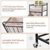 ZACHVO Tilt-Out Laundry Hamper 65 L, Shelf & Removable Liner, Cabinet Style, Black - 3 of 4