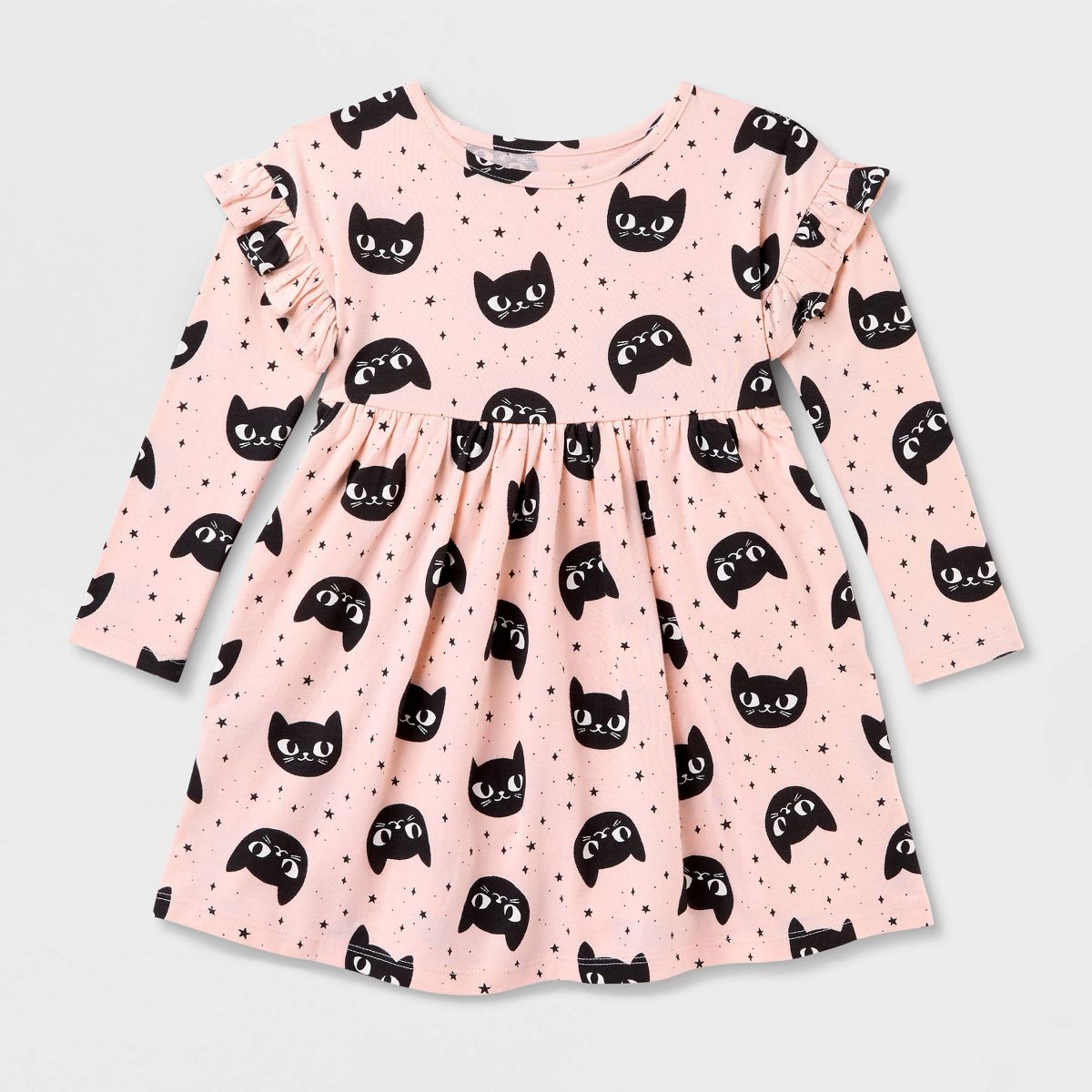 Baby & Toddler Girls' Halloween Long Sleeve Dress - Cat & Jack™ - thumbnail 2