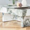 CAVINAS Coffee Tables for Living Room Modern Square Faux Marble Material Coffee Table with Metal Storage Organizer for Dining Room - 4 of 4