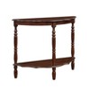 NicBex 42" Half-Moon Console Table with Cloud Design Top and Open Shelf, Side Table with 3 Wood Legs, Couch Table for Living Room, Entryway - 4 of 4