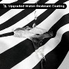 LunaLulinlk Black and White Shower Curtain Striped - 2 of 4