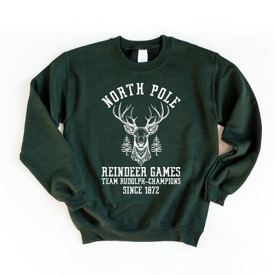 Simply Sage Market Women's Graphic Sweatshirt North Pole Reindeer Games