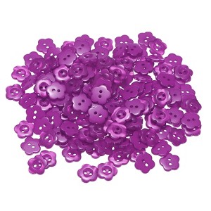 Unique Bargains Resin 2-Hole Craft Replacement Flower Sewing Buttons 150 Pcs - 1 of 4