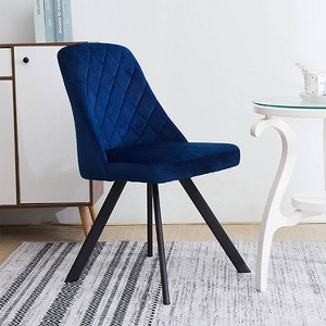 24/7 Shop At Home Set of 2 Lina Diamond Stitched Accent Chairs - 1 of 4