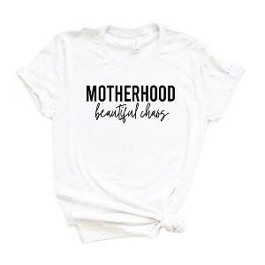 Simply Sage Market Women's Motherhood Beautiful Chaos Short Sleeve Graphic Tee - 1 of 3