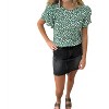 Women's Abstract Print Flutter Sleeve Top - First Love - 3 of 3