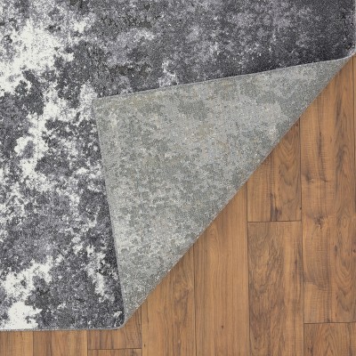 Abstract Splendor Easy-Care Gray Synthetic 8' x 10' Area Rug