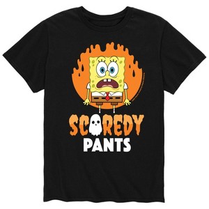 Men's - SpongeBob SquarePants - Halloween Scaredy Pants Short Sleeve Graphic T-Shirt - 1 of 4