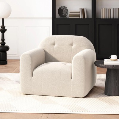 Modern Tufted Upholstered Arm Chair for Bedroom and living room-Christopher Knight Home