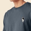 Dalix Astronaut Embroidered Cotton Classic Fit Long Sleeve Crewneck Tee Shirt Mens - 4 of 4