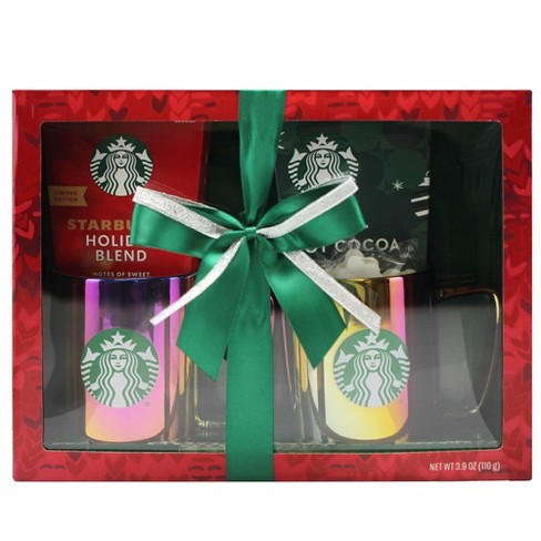 STARBUCKS Coffee Mug 12 oz Christmas Gift Hot Cocoa Shortbread Cookie GIFT  SET