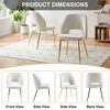 CENGHU Velvet Upholstered Dining Chairs Set of 4, Dining Chairs with Metal Legs and Hollow Back Upholstered - 4 of 4