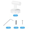 Unique Bargains Waterproof Stainless Steel Clothes Hooks and Hangers 2.36" x 2.17" 2 Pcs - 3 of 4