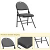 coucheta Folding Chairs, Padded Foldable Chair with PU Leather Cushion and Back, Metal Frame Indoor/Outdoor Portable Stackable Seats - 4 of 4