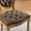 French Country Dining Chairs Set of 2, Farmhouse Chair with Nailhead Trim and Solid Wood Legs - 2 of 4