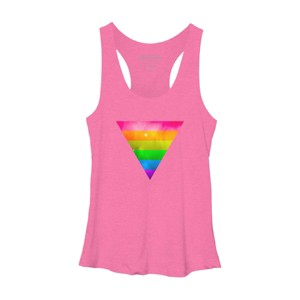 Adult Design By Humans Pride Rainbow Galaxy Triangle By TheRandom Racerback Tank Top - 1 of 2