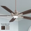52" Minka Aire Modern Indoor Ceiling Fan with LED Light Remote Control Brushed Nickel for Living Room Kitchen Bedroom Family Home - 2 of 4