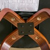 Bar Stools Set Of 2, 360-degree Swivel Barstools With Low Back, Wood Legs Bar Chairs With Soft Cushion Seat - 4 of 4