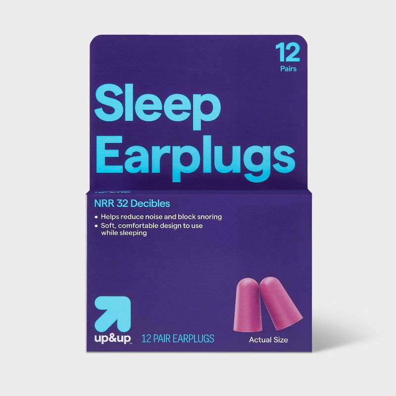 Sleeping Foam Earplugs - 12 Pair - up &#38; up&#8482;, 1 of 4