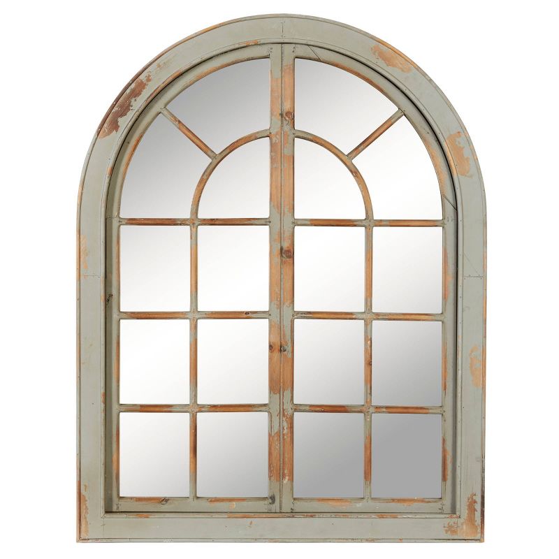 48" x 37" Farmhouse Classic Arched Window Design Decorative Wall Mirror - Olivia & May, 1 of 15