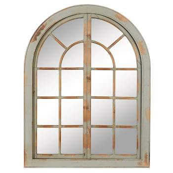48" x 37" Farmhouse Classic Arched Window Design Decorative Wall Mirror - Olivia & May
