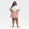 Women's Mini Wrap Skirt - Universal Thread™ Rust Floral - 3 of 3