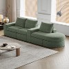 GDFStudio Godwin Modern 99" Chenille Upholstered L-Shaped 3-Seat Sectional Sofa with Curved Chaise - 4 of 4