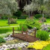 VINGLI Garden Bridge, Arch Walkway Wooden Bridge with Safety Rails, Decorative Landscaping Footbridge - 3 of 4