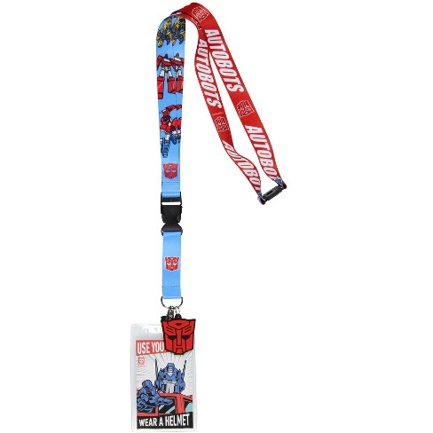 Transformers Lanyard Badge Holder Reversible with 2" Autobot Rubber Pendant Multicolored - image 1 of 4