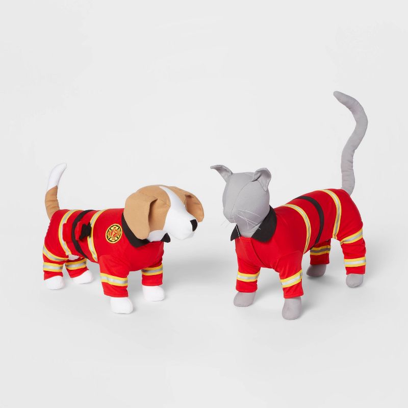 Halloween Full Body Firefighter Cat and Dog Costume - Hyde & EEK! Boutique™, 6 of 11