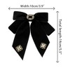 INSPIRE CHIC Women's Velvet Bow Brooch Alloy Rhinestone Pin Bow Tie 1 Pcs - 2 of 4