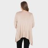 24seven Comfort Apparel Womens Plus Elbow Length Sleeve Open Cardigan - 2 of 3