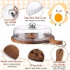 Easter Acacia Wood Deviled Egg Platter with Lid and Handles 24 Holes, Reversible Wooden Charcuterie Board Serving Container - 3 of 4
