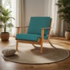 FONTOI Accent Chairs, Recliner Chair with Angled Back, Lounge Chair with Fixed Arms for Hmoe Office, Green, 29.9"*31.9"*33.5" - 3 of 4