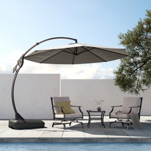 GRANDPATIO 12 Ft Cantilever Sunbrella Umbrella With Base - 1 of 4