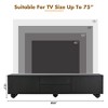 TV Stand with Arched Doors and 2 Drawers for TVs Up to 75, Minimalist Media Console with Rebound Device and 5 Iron Legs for Living Room - 4 of 4
