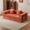 Flannel Floor Sofa Bed - Convertible Lounger with Back Support Pillows for Living & Bedroom - 2 of 4