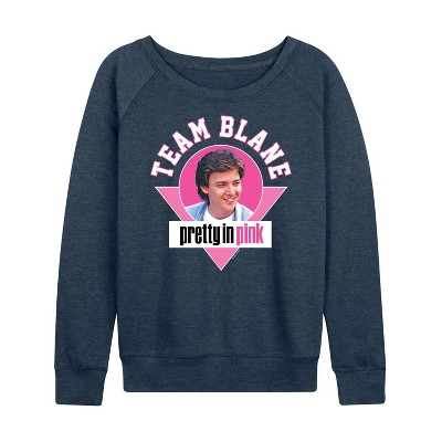 Women's - Pretty in Pink - Duckie and Blane Lightweight French Terry Wide Neck Long Sleeve Shirt